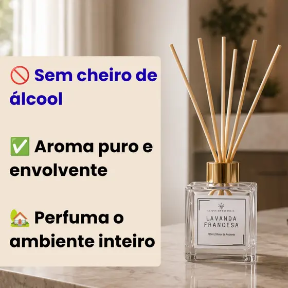 Difusor com Varetas 100ml | Aromatizador de Ambiente | Casa Cheirosa