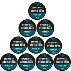 Kit 10 Pomadas Modeladoras Match Efeito Teia Alta Fixação 150g