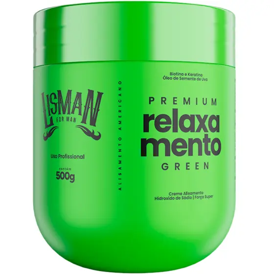 Alisamento Americano Premium Relaxamento Masculino Versão Verde 500g LissMan