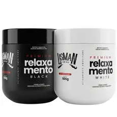 Kit Alisamento Americano Black e White 2x500g Com Biotina & Keratina Match Formen