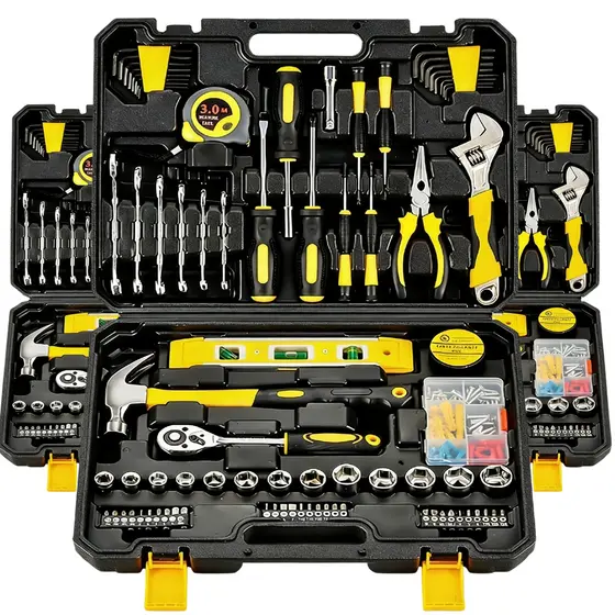 Kit Ferramentas Mecânica 108 Peças Profissional Completo Jogo de Chaves Soquete com Maleta Resistente