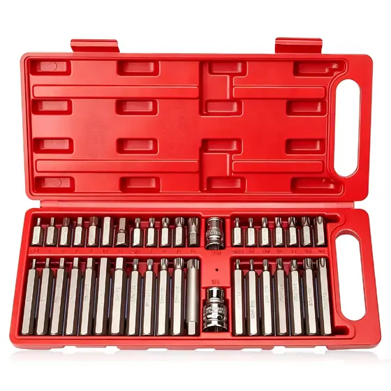 Kit 40 Peças De Ferramentas Bit Torx Allen Multidentado Crv De Alta Qualidade