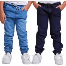 Kit 2 Calça Jeans Masculina Infantil Meninos jogguer