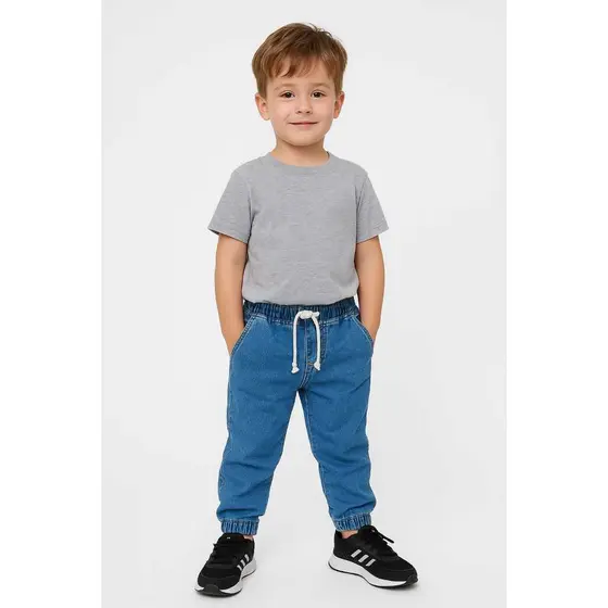 Calça Jogger Jeans Roupa Infantil Juvenil Menino