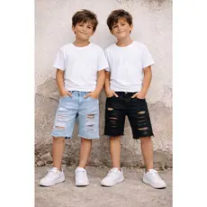 2 Bermudas Jeans Masculino Infantil Short Menino