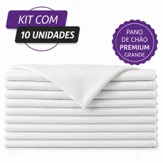 Kit 10 Panos de Chão Reforçados Saco Duplo Alvejado