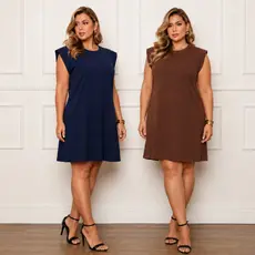 Kit C/ 2 Vestidos Curto de algodão Vestido Basico Confortavel dia a dia vestido casual Curtinho Modelo Muscle Verão
