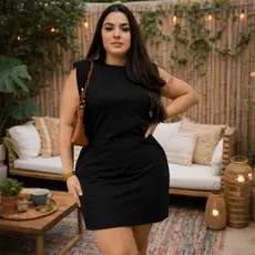 Vestido Curto Feminino Vestido Manga Curta Soltinho Muscle Tee 100% Algodão Vestido Casual Confortavel
