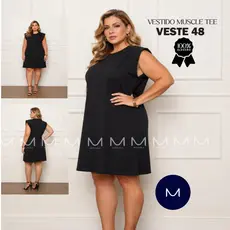 Vestidos Feminino  Vestido De Manga Curta Muscle Tee Tecido Algodão Confortavel Vestido Casual