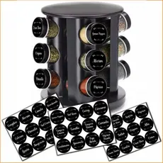 Kit 36 Etiquetas adesivas para Temperos Potes Condimentos e Mantimentos (3,8x3,8cm ) - APROVA DAGUA