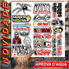 Adesivos Mandrake Minas Grau 244 para Capacete Bike Moto Carro - Cartela Aprova D'água - MG