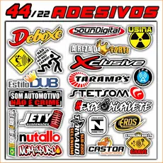 Kit 44/22 Adesivo para Carro Som Automotivo Rebaixado Fest Marcas Frases Pancadão - APROVA D'ÁGUA