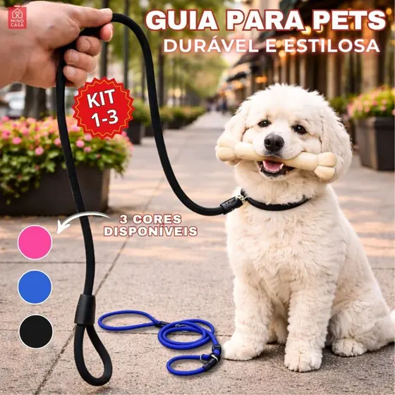 Guia unificada para Cachorro Coleira Ajustável guia deslizante Alta Resistência