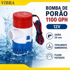 Bomba De Porão Água 12v Náutica Casa Piscina Submersa 1100gph 12v Klx