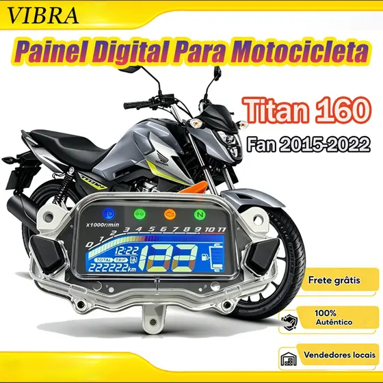 Painel De Velocímetro Digital Para Motocicleta , Ventilador Honda CG Titan 160 2015-2022