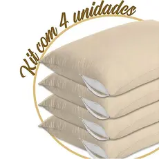 kit 4 e 2 Capas Protetora Fronha Travesseiro com Ziper BEGE Anti Ácaro Proteção  / 2 pçs e 4 pçs