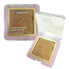 Iluminador Compacto Ruby Rose Alta Pigmentação Efeito Glow Textura Aveludada
