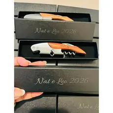 Saca Rolha Abridor de Garrafa Personalizado na madeira personalização perfeita para presente