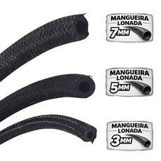 Mangueira Combustivel Lonada 3mm 5mm 7mm Avanço Gasolina Alcool
