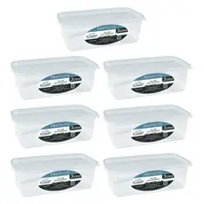 Kit 7 Potes Herméticos 3L com Tampa Ideal para Marmitas, Freezer, Micro-ondas e Geladeira