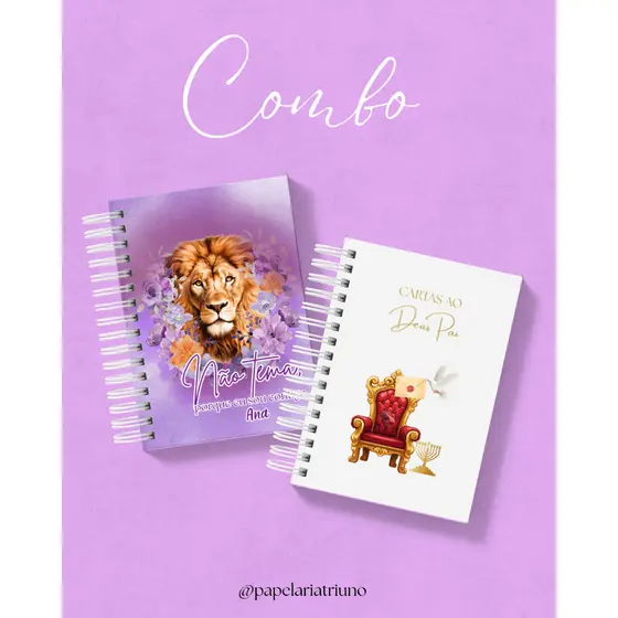 Agenda Caderno Planner Permanente E Cartas Para Deus Pai Combo Personalizado