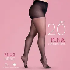 Meia Calça Loba Fio 20 Fina Clássica Plus Size Tamanho Especial Original