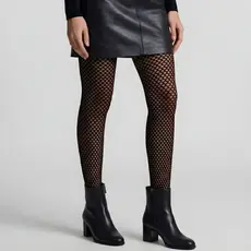 Meia Calça Arrastão Preto Trama Media Feminina Selene 9980