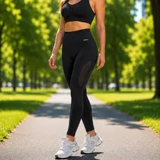 Calça Legging Selene Sem Costura Furinho na Lateral Poliamida 28050Furinhos