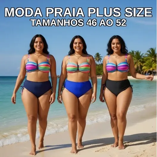 Biquíni Plus Size Tamanho  (Veste 46 ao 52) - Conforto e Ajuste Perfeito