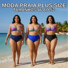 Biquíni Plus Size Tamanho  (Veste 46 ao 52) - Conforto e Ajuste Perfeito