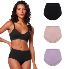 Kit 3 Calcinha Cinta Modeladora Cintura Alta Compressão Reduz Medidas Com Conforto Em Poliamida Plié