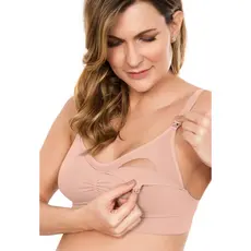 Sutiã Soutien Amamentação Pós Parto Com Abertura Frontal Fecho Click Confortável Poliamida Plié