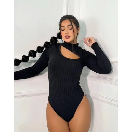 Body manga longa Feminino 158