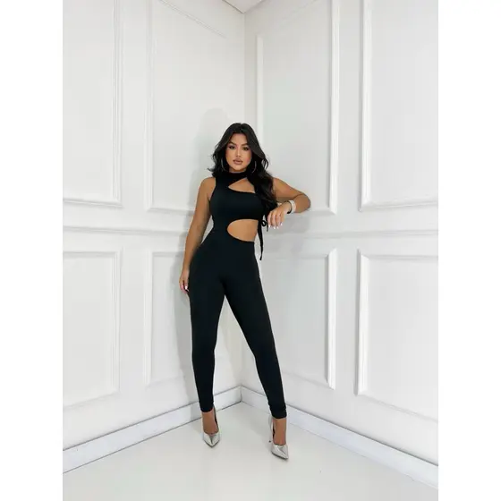 Macacão Feminino Para Balada Festa Eventos Com Recorte Vazado - Tendência Blogueira Verão — Cod 51