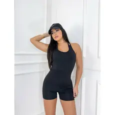 Macaquinho Feminino Suplex Alça Nadador Modelagem Justa Curto Tamanho Único ---Cod.139