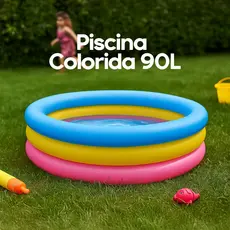 Piscina Infantil Inflável 90 Litros Redonda Bebê Criança Verão