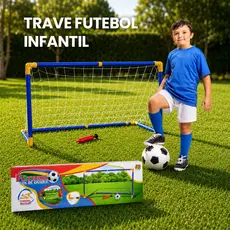 ⚽ Kit Trave de Futebol Infantil com Bola e Rede 🥅 | Golzinho para Crianças 🧒 Chute a Gol Brinquedo 🎯