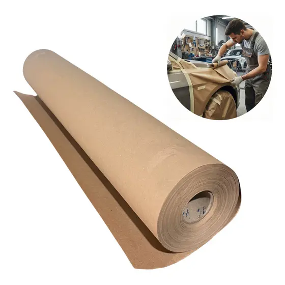 Papel Semi Kraft Bobina Embalagem Envelopamento Mascaramento Automotivo Proteção