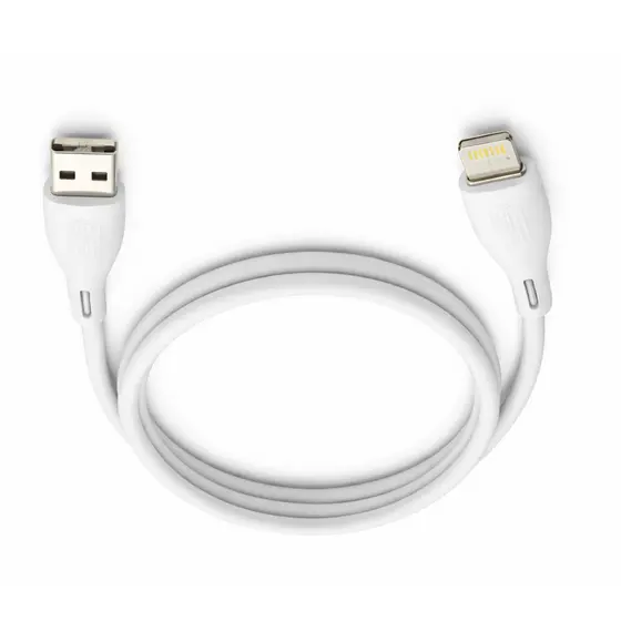 Cabo Usb Compatível Com iPhone X Xs Xr 11 12 13 14 Turbo Branco
