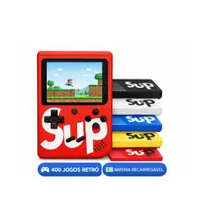 Console Portátil 400 Jogos Retrô Tela 3 Bateria USB Conexão TV Presente Infantil