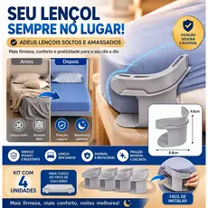 Fixador de Colchão Antideslizante, Fácil de Instalar, Compatível com Cama de Solteiro e Casal