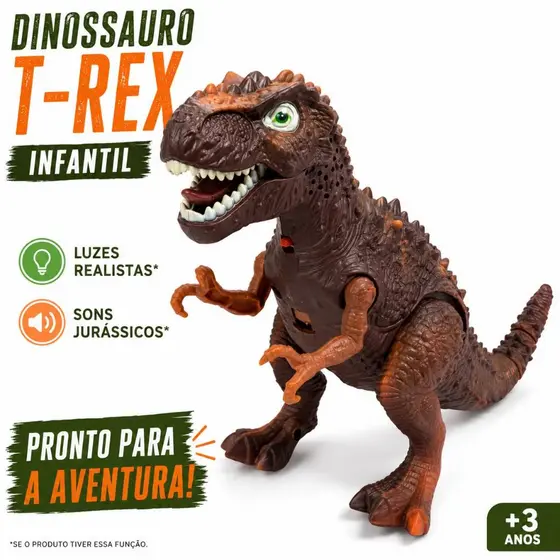 Mini Dinossauro Tyrannosaurus Rex –| Brinquedo Infantil- Com Luz, Som e Movimento | Brinquedo Infantil