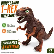 Mini Dinossauro Tyrannosaurus Rex –| Brinquedo Infantil- Com Luz, Som e Movimento | Brinquedo Infantil