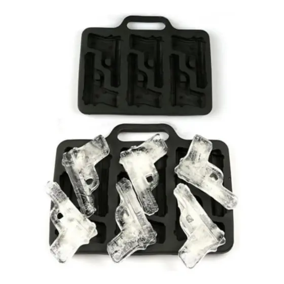 Forma Pistolas De Gelo Arma Molde De Silicone