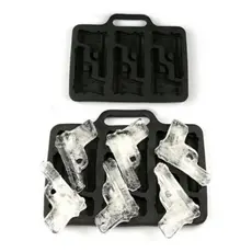Forma Pistolas De Gelo Arma Molde De Silicone