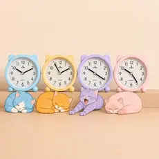 Relógio Despertador Quartz Infantil a Pilha Silencioso Colorido Fofo Mesa