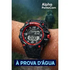 Relógio Digital Masculino Militar Esportivo Sport Watch À Prova D'Água Cronômetro De Pulso Silicone