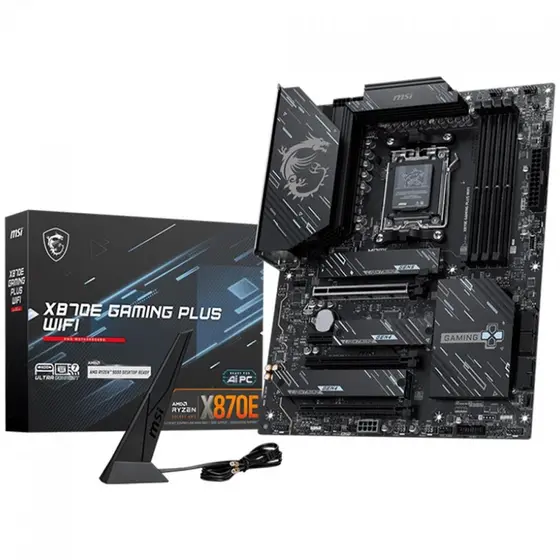 Placa Mãe MSI X870E Gaming PLUS WIFI, Chipset X870E, AMD AM5, ATX, DDR5, X870E GAMING PLUS WIFI