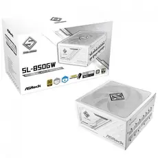 Fonte ASRock Steel Legend White, 850W, 80 Plus Gold, Full Modular, ATX 3.1, PCIe 5.1, Branco, SL-850GW