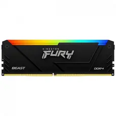 Memória DDR4 Kingston Fury Beast, RGB, 8GB, 3200MHz, Black, KF432C16BB2A/8